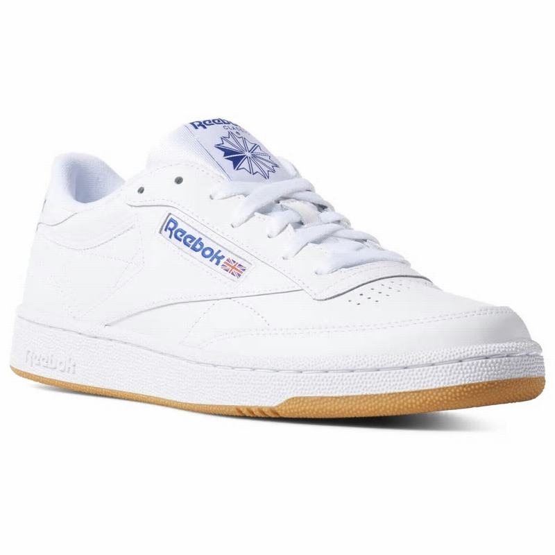 Reebok Club C 85 Tenisky Damske - Biele/Kráľovská Modrá VJ9357KM